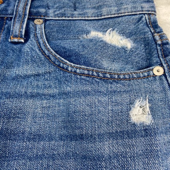 Madewell NWT Rigid Denim A-Line Mini Skirt Size 28 - Picture 6 of 12